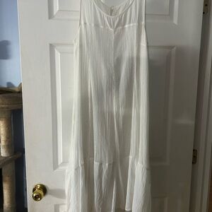 leifsdottir White Sleeveless Maxi Dress